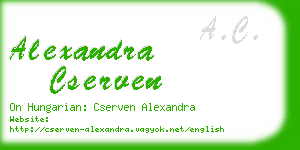 alexandra cserven business card